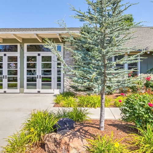 exterior of leasing center